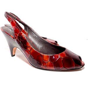 Donald J. Pliner open toed, sling back heels, tortoise shell, size 10M